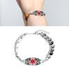 Verstellbares Medicals Alert ID-Armband mit gravierbarem Anhänger, Edelstahl, doppellagiges Armband, Handgelenkschmuck
