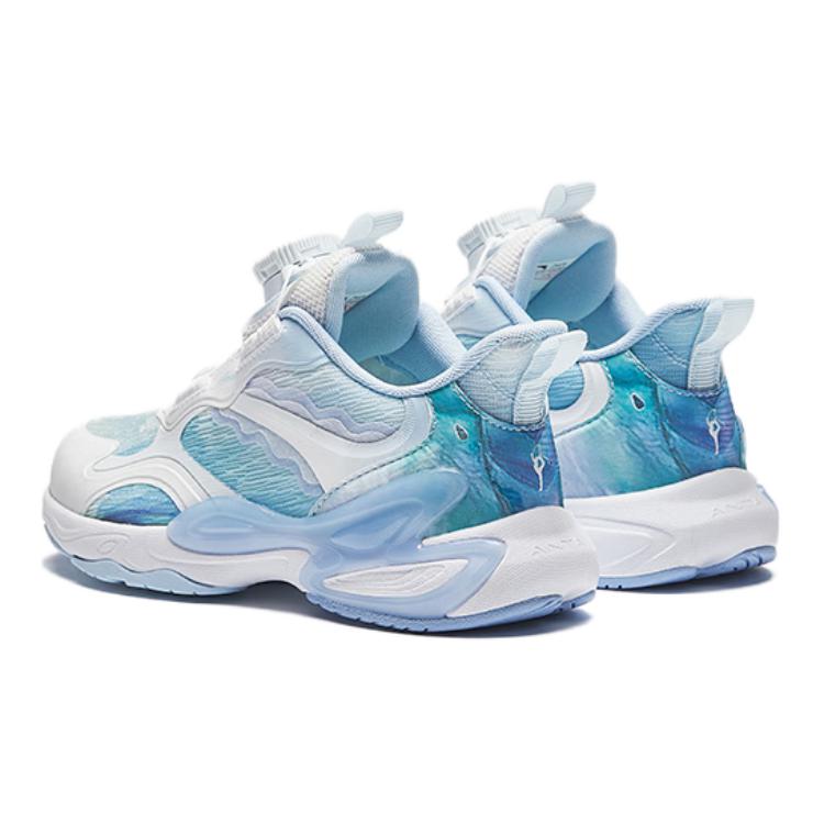 Anta Comfortable Versatile Non-Slip Wear-Resistant Low-Top Casual Shoes Kids Sneaker Blue White 322439925-2