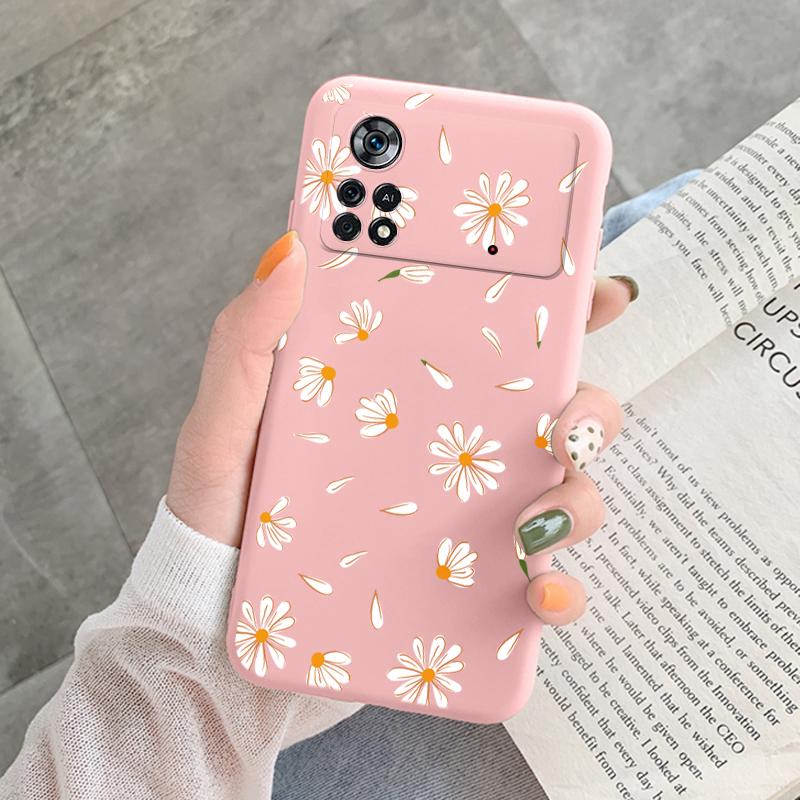 For Poco X4 Pro 5G M4Pro Cover Funda Vintage Flower Leave Protective Cover TPU Capa For Xiaomi Poco X4 Pocox4 X 4 M4 Pro Coque