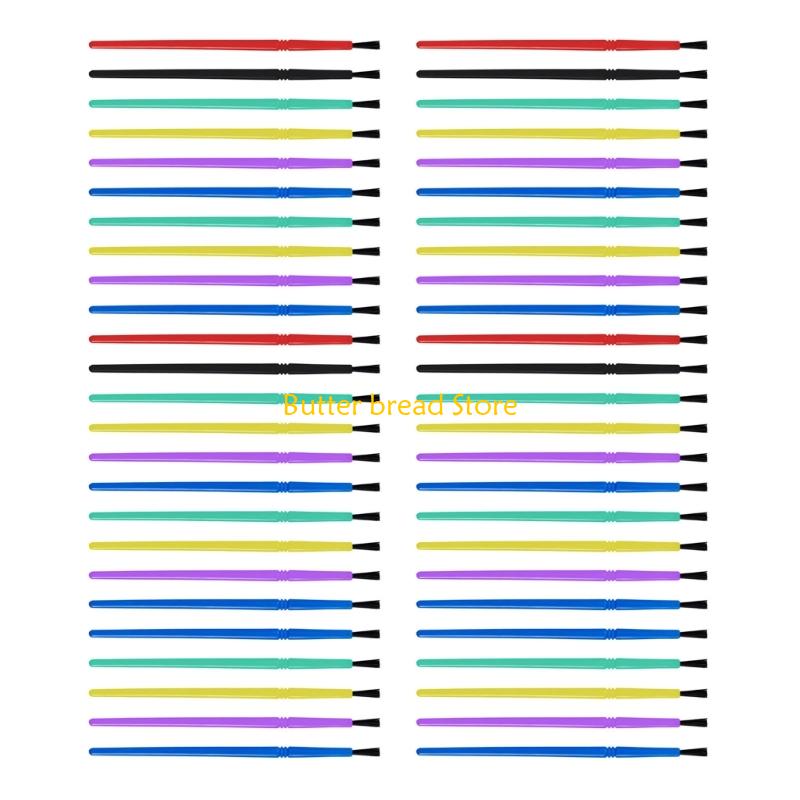 W89C 50 Pcs Paint Brushes Set Watercolor Paint Brushes Small Acrylic Brush Set
