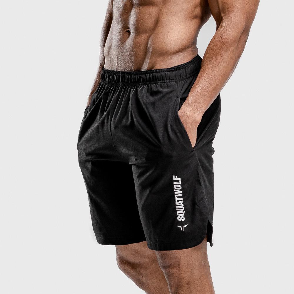 Men's Quick-Dry Sports Shorts for Fitness, Running, Training, Solid Color Beach Shorts