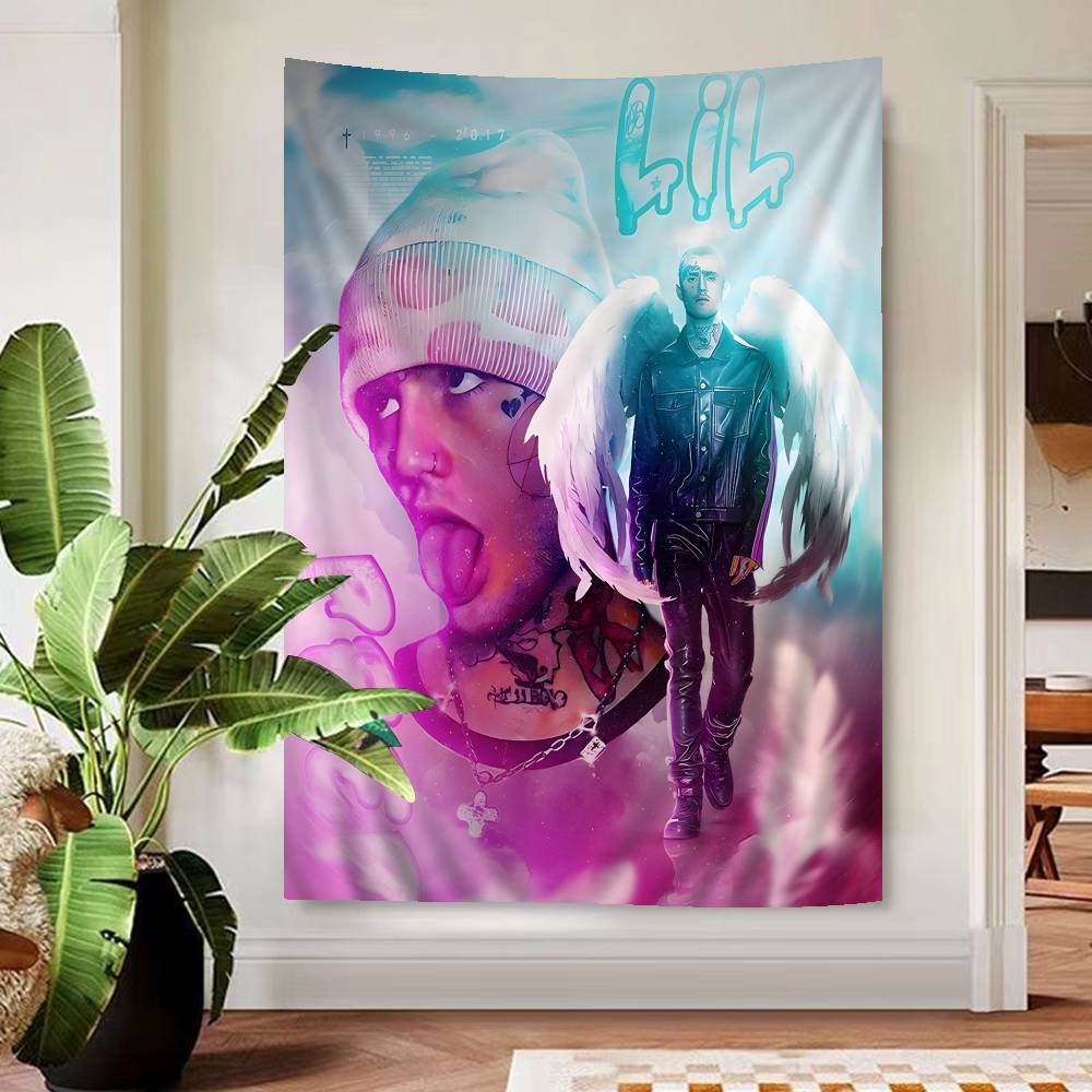 Hip Hop Rapper Lil Peep Printed Large Wall Tapestry Art Science Fiction Room Home Decor Decor Blanket