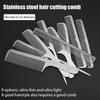 Barber Professional Stainless Steel Silver Hairdressing Comb Anti-static Men Haircut Clipper Ultra-thin Comb Salon Styling Tool