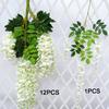 Artificial Wisteria Vine White Fake Flower Garland for Wedding Home Decor