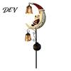 Holiday Landscape Light Santa Moon Garden Stake Light, Solar Powered Claus Lamp Festive Resin Lights with Stake, Decorative for Outdoor Yard