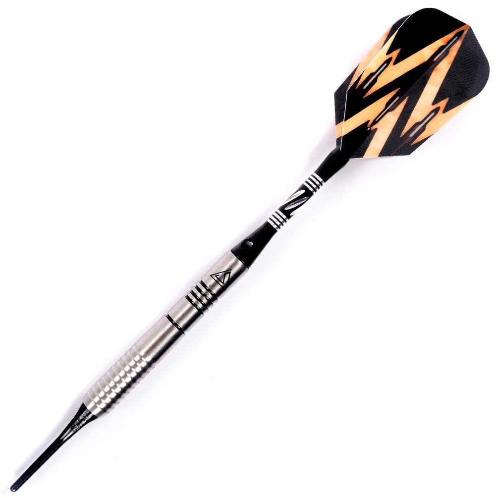 CUESOUL Black Scorpion 85% Tungsten Soft Tip Dart Set with Barrels, 16.10g (CSTSTD009)