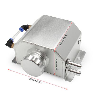 1L Aluminum Car Coolant Overflow Expansion Tanks Oil Catch Can Reservoir Tanks Universal Oil Breather Tanks with Drain