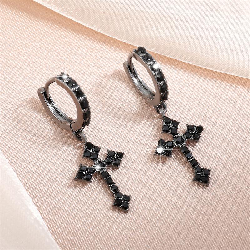 Cross Earrings For Women, Fashionable And Exquisite Design, High-End And Versatile Temperament Earrings Accessories