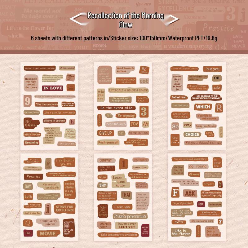 Innisfree Retro Journal Heartfelt Words PET Sticker Pack - Waterproof DIY Letters