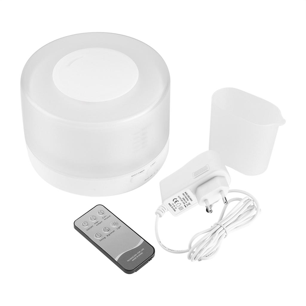 Fernbedienung 500ML Ultraschall Luftbefeuchter 7 Farben LED-Lichter Aroma Diffusor