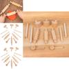 Wooden Pasta Rolling Pin With Textured Surface For Kids Diy Craft And Play