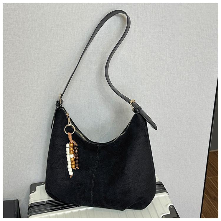 

Простая и модная ретро-сумка-тоут большой вместимости, женская новая повседневная универсальная сумка-тоут, сумка-мессенджер на плечо для поездок на работу чёрный