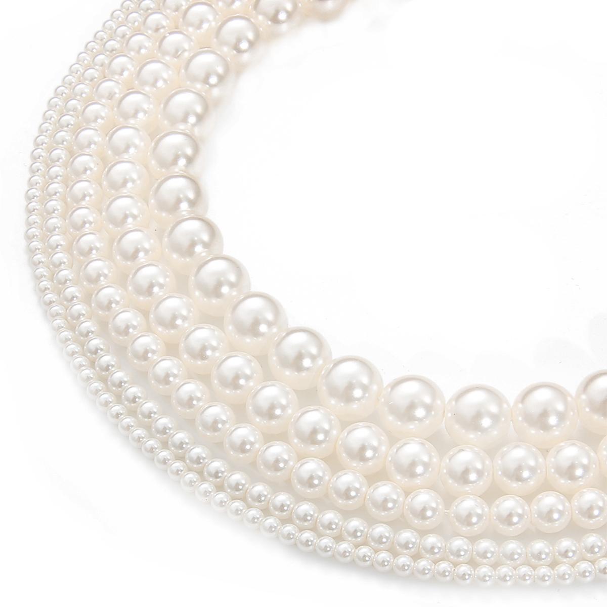 

40-140 шт. стеклянные бусины с имитацией жемчуга свободные круглые бусины-разделители для изготовления ювелирных изделий DIY аксессуары для браслетов 6mm 69pcs белый