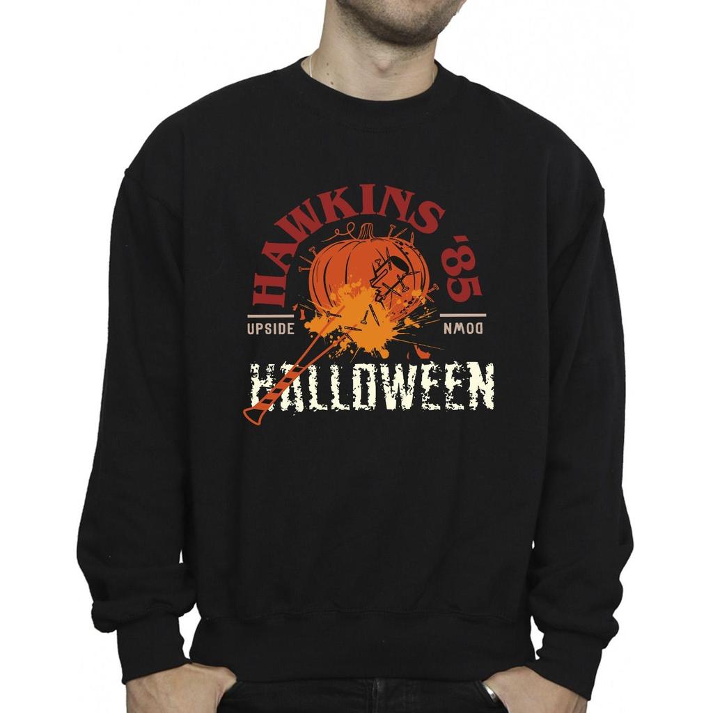 Netflix Mens Stranger Things Hawkins Halloween Sweatshirt