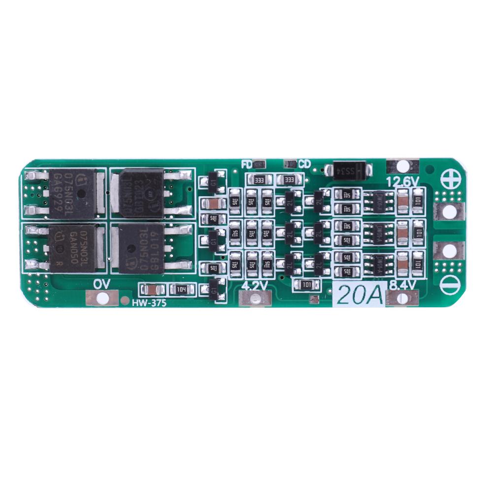 Battery Board Module 3S/4S 5A 10A 20A 25A 40A 60A Li-ion Lithium Ion Battery Charger Protection Board 18650 BMS for Drill Motor