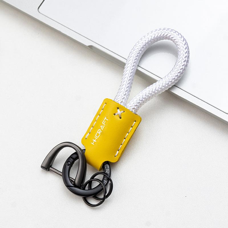 

1 шт. Мужской спортивный модный плетеный органайзер-брелок Простота Трендовое ПУ кожаное кольцо для ключей для ключей от машины Креативный подарок