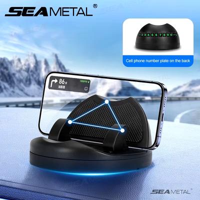 Soporte para Teléfono en el Salpicadero SEAMETAL con Rotación de 360 Grados, Soporte para Teléfono Head-Up, Soporte Universal Estable para Teléfono de Coche con Número de Matrícula