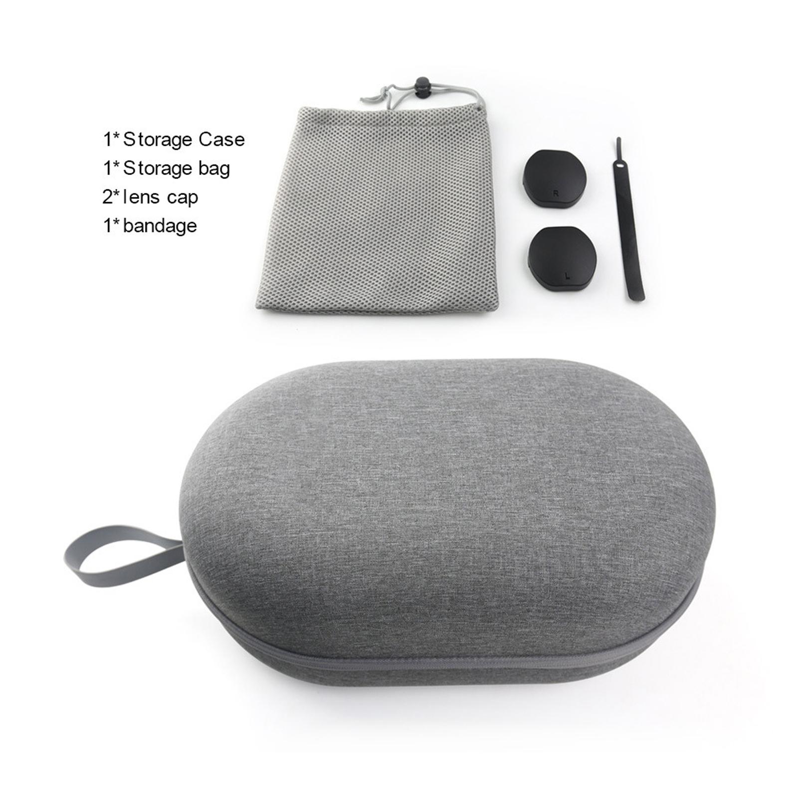 Tp5-2521 Portable Suitcase Zipper Storage Bag Vr Helmet Handle Travel Carrying Case Compatible For Ps Vr2 grey#0
