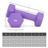 Dumbbells Set with Storage Rack, 2 X 1kg, 2 X 2kg, 2 X 3kg, Pink