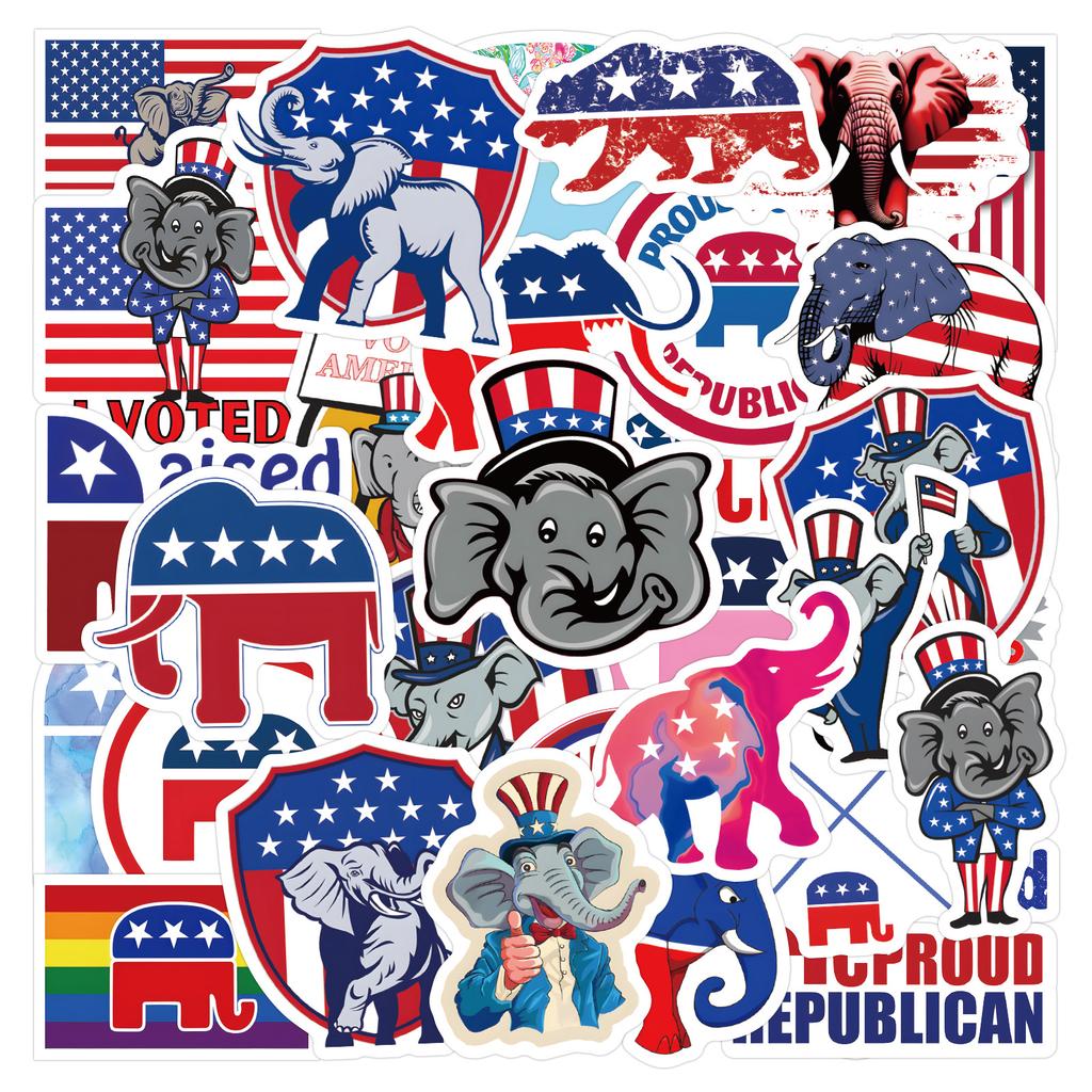 60 New American Epublican Graffiti Stickers Notebook Suitcase Waterproof Stickers
