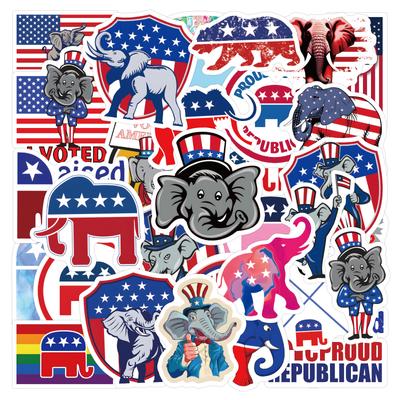 60 Pegatinas de Grafiti Republicano Americano Nuevo para Cuaderno Maleta Pegatinas Impermeables