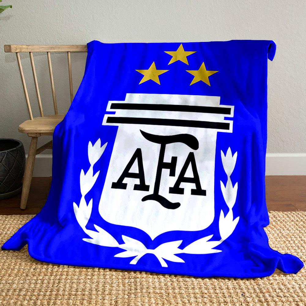 A white shield with "AFA" text, laurel wreath, and three gold stars above. for all seasons blanket lunch break throw gift