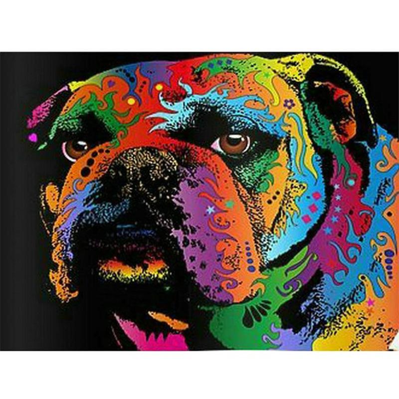 Oil Painting DIY 5D Diamond Painting Full Round Resin Cross Stitch Kits Cartoon Animal Diamond Embroidery Mosaic Handmade Gift