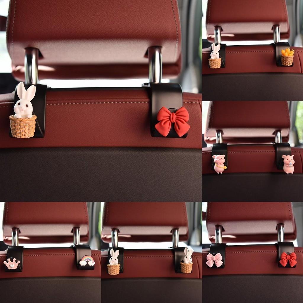 Plastic Cartoon Rabbit Car Seat Back Hook For Carrying Items