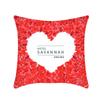 New Valentine's Day Pillow Linen Short Plush Car Pillow Red Love Pillow Cover Bed Cushion