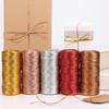 1,5 mm 100 m Seil Gold Silber Kordel Geschenkverpackung Schnur für Schmuckherstellung Lanyard Faden Kordel DIY Armband Weihnachten Home Decor