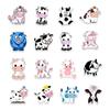 Cartoon Cute Cow Stickers: 50 Sheets for Decorating Refrigerators, Computers, Phones, and Water Cups