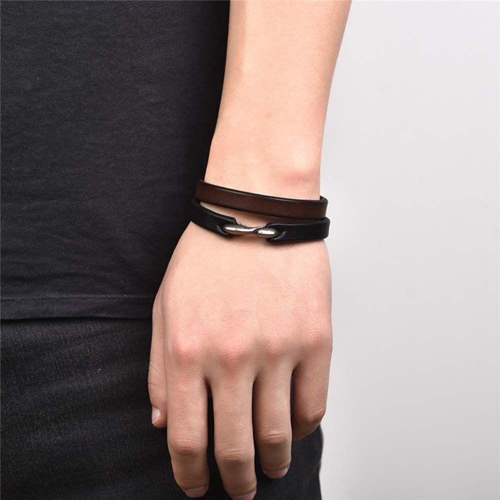 Friendship Classic Gift For Men Women Boyfriend Bangles Leather Hook Bracelet Bracelets Wristband