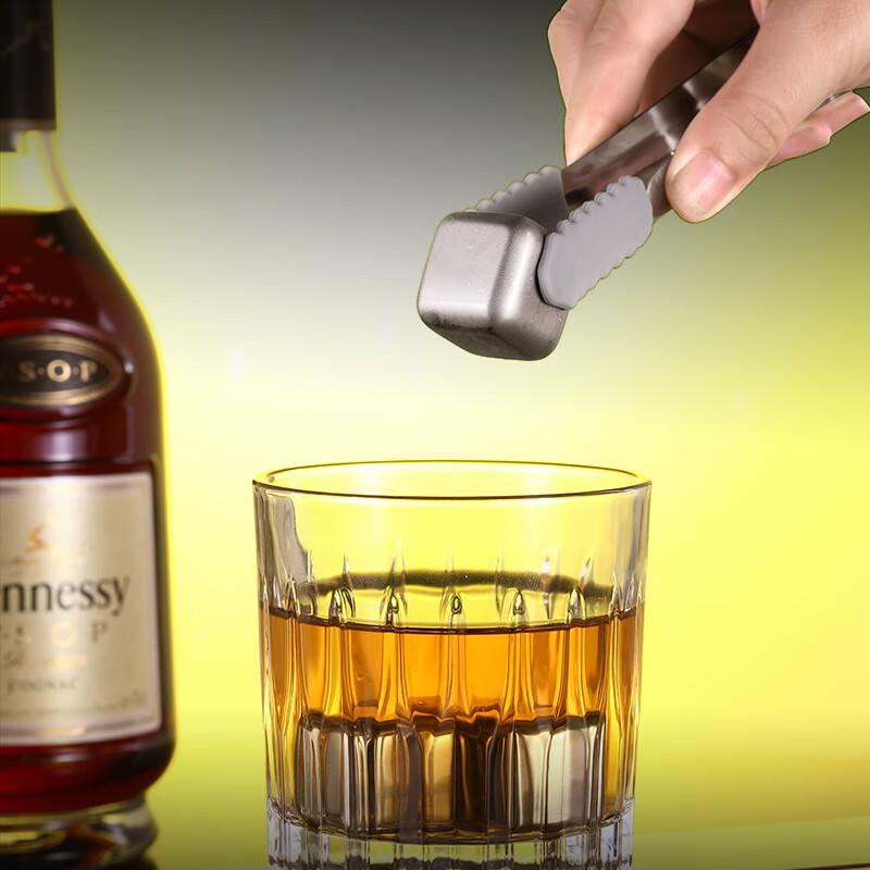 Wutuo Stainless Steel Reusable Ice Cubes Set with Tongs & Storage Box - 2-Pack