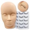 Closed Eyes Eyelash Extension Practice Model Flat Head Practice Mannequin  Face Painting