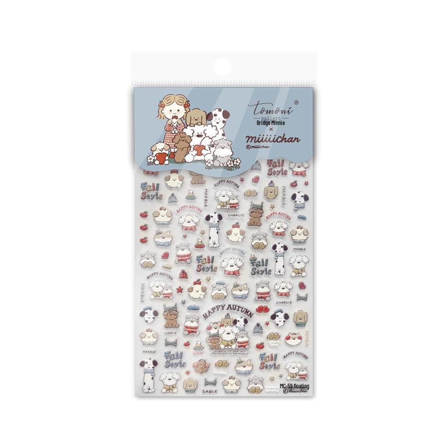 

Объемные 3D наклейки для ногтей Tomoni - Милые щенки из «Щенячьего патруля», детские наклейки для ногтей