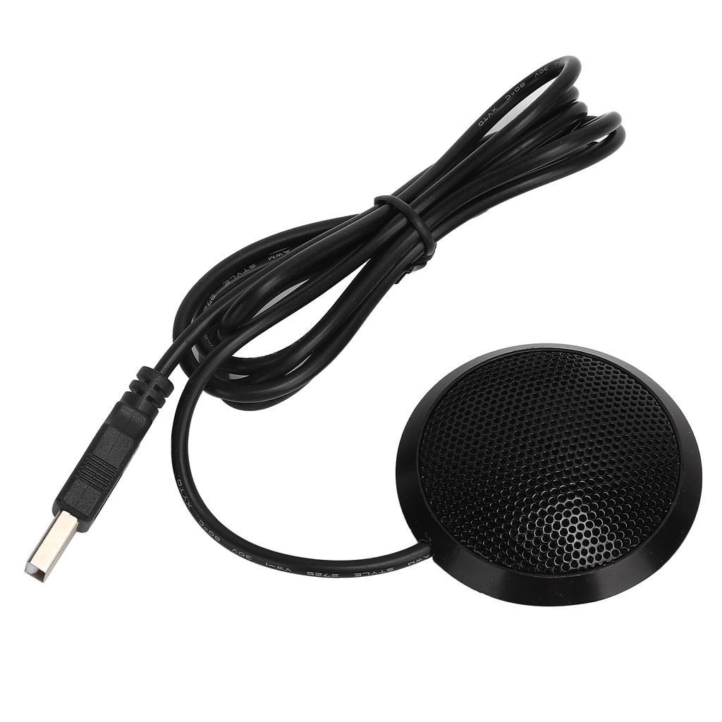 USB Desktop Microphone Portable 360 Degree Pickup Omnidirectional Condenser Mic for Meeting LiveWithout Switch