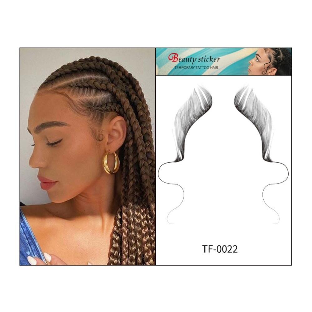 Long Lasting Hair Edges Temporary Tattoos Waterproof Bangs Stickers Hairline Stickers  Facial Art
