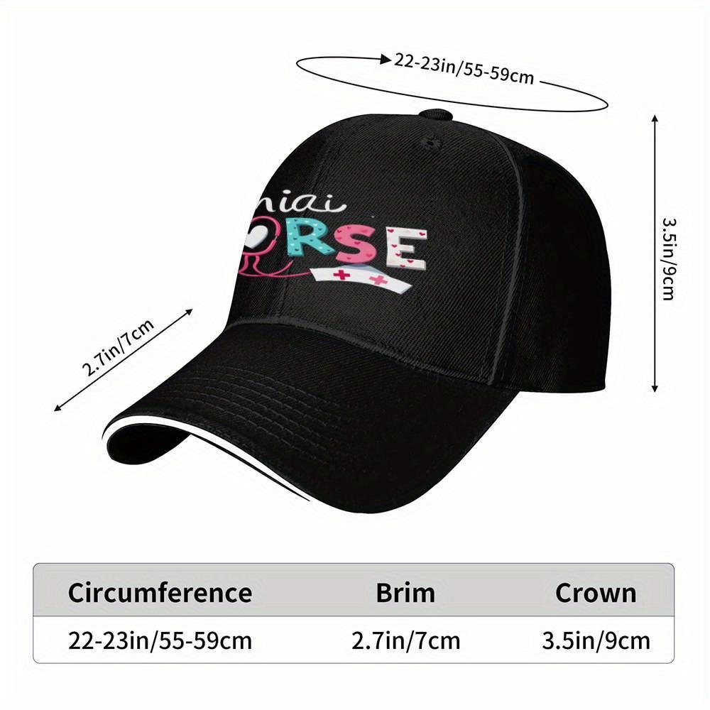 Mini Nurse Stethoscope Heart Print Baseball Cap Polyester Casual Travel Adjustable Cap