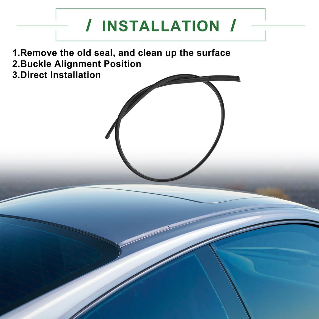 Motoforti Taklist Vädertätning Taklist Soltakstätning för Toyota Yaris Halvkombi 2012-2014