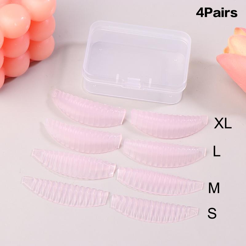 

4 пары силиконовых подушечек для завивки ресниц, конфетного цвета, многоразовые, моющиеся, палочки для завивки ресниц, палочки для ресниц, инструменты для макияжа розовый
