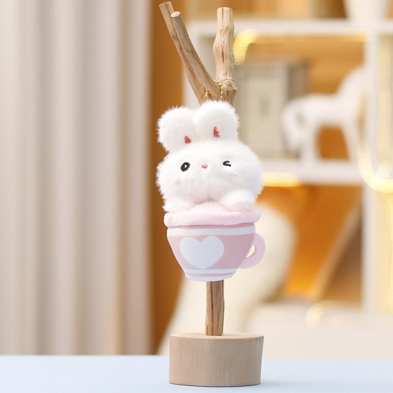 Plush Toy Tea Cup Rabbit Soft Plush Stuffed Animal For Kids Gift Collection