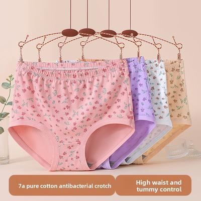 Große Größe Damen Frühling und Herbst Baumwolle Locker Atmungsaktiv Bequem Hohe Taille Senior Slips