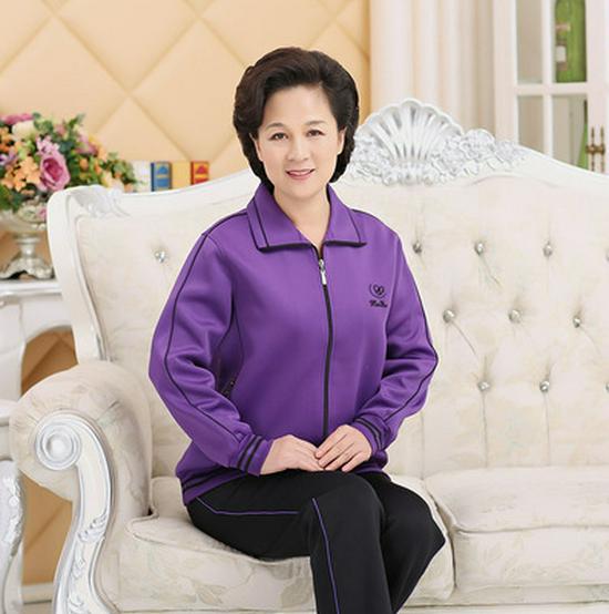 Sportbekleidungs-Set für Damen in Übergröße - Frühjahr/Herbst 2023, Zweiteiler mit langen Ärmeln für Mütter mittleren Alters und ältere Mütter