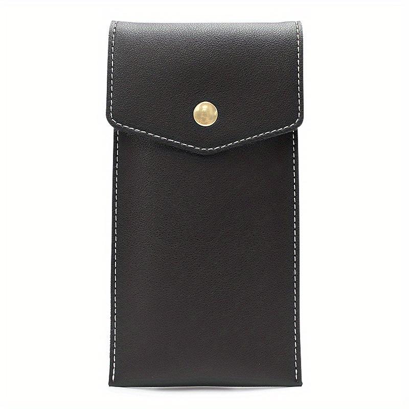 PU Leather Pen Bag Business Pen Pouch Small Storage Bag Portable Pencil Case Student School Supplies Stationery Bag