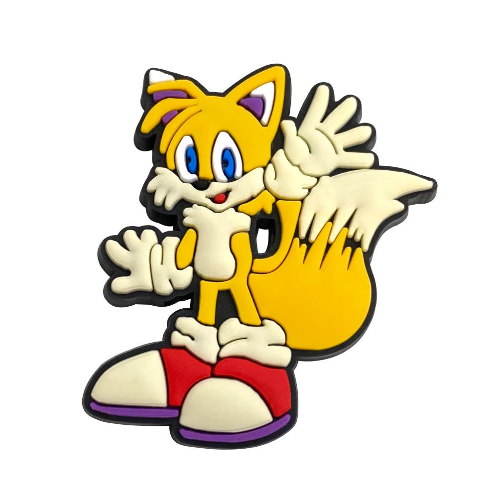 Sonic Crocs Charms: PVC Soft Rubber Shoe Ornaments & Buckles