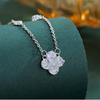 Ice Island Elegant Korean Four-Leaf Clover Necklace – Light Luxury Clavicle Choker for Women and Students