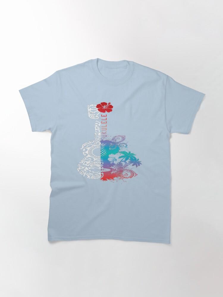 Tattoo Tribal Pattern Ukulele Hawaii Music Classic T-Shirt