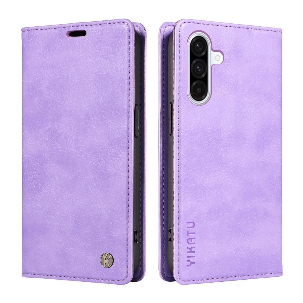 For Samsung Galaxy A36 5G Wallet Case YIKATU YK-006 Magnetic Closure Leather Phone Cover Litchi Texture