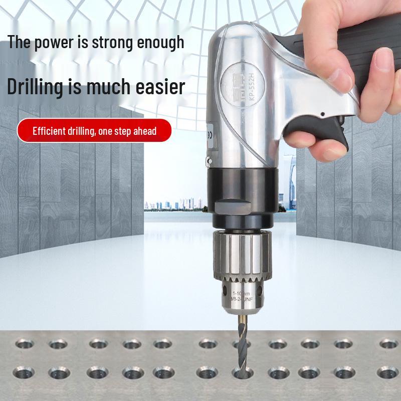 Gaobao 10mm Pneumatic Drill: 3/8'' Industrial Air-Powered Tool with Forward/Reverse Rotation for Drilling