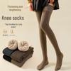 Women's Extra-Long Over-the-Knee Thigh-High Socks with Velvet and Terry for Autumn/Winter - Micro-Pressure Slimming Design